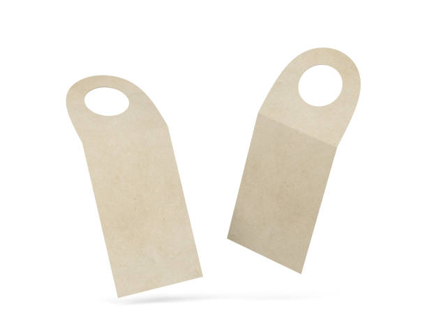 istock Blank bottle neck hanger mockup 1357535228