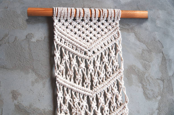 istock Beautiful handmade cotton macrame wall decoration 1357536703