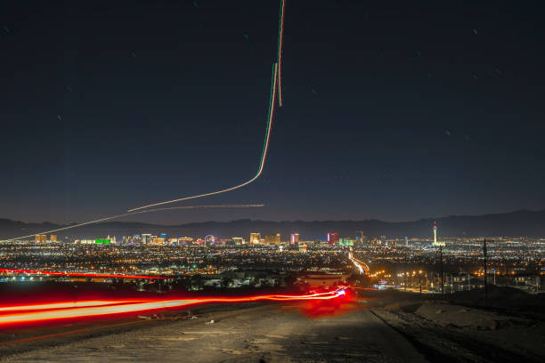 istock Las Vegas skyline after dusk 1357538278
