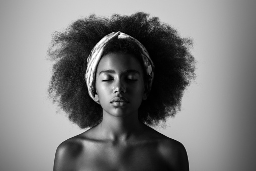 Young beautiful afro woman