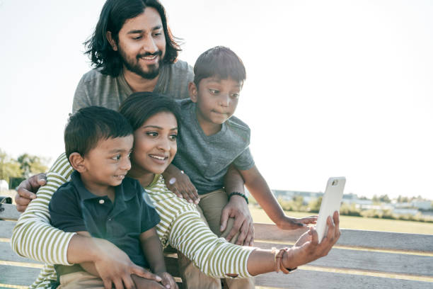 istock Say hi - selfie for family 1357540278