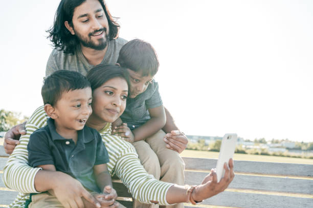 istock Say hi - selfie for family 1357540283