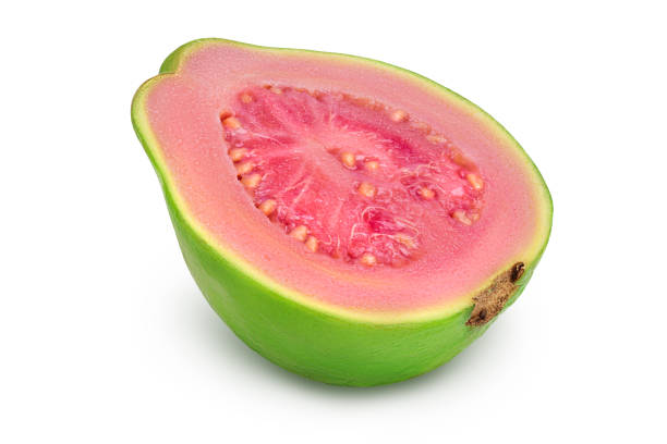 istock Guava fruit isolated on white background with clipping path and full depth of field 1357540864