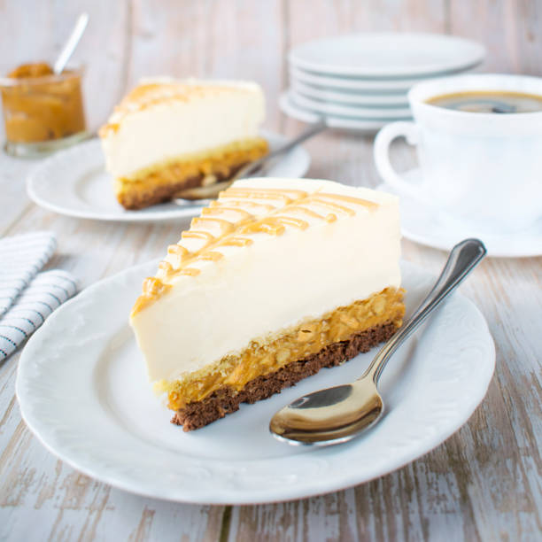 istock Cake with salty caramel and nuts on a chocolate sponge cake. 1357542118