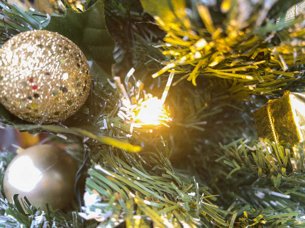 istock Lights and decorative on the Christmas tree. 1357546911