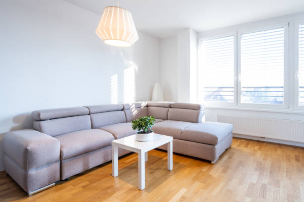 istock Living room couch and coffee table 1357548034