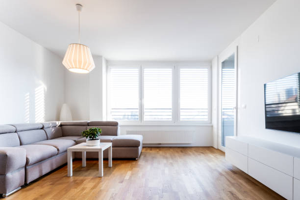 istock Modern apartment living room 1357548036