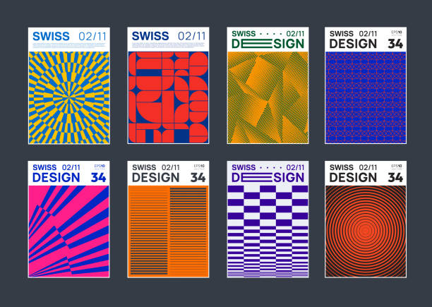 Set of minimalist abstract posters. Meta modern covers. Swiss design pattern. Futuristic geometric composition. Bauhaus artwork. Set of minimalist abstract posters. Meta modern covers. Swiss design pattern. Futuristic geometric composition. Bauhaus artwork. swiss culture stock illustrations