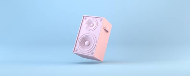 istock Pink music speakers 3D 1357551098