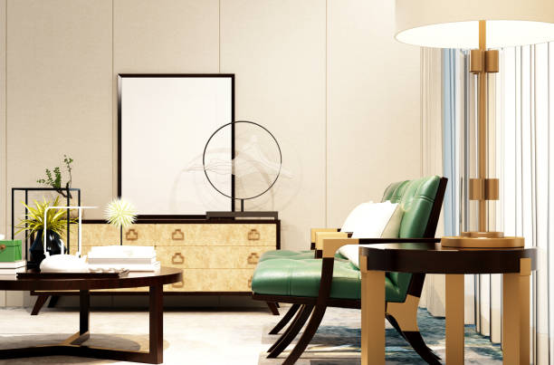 istock 3d render of living room 1357552791