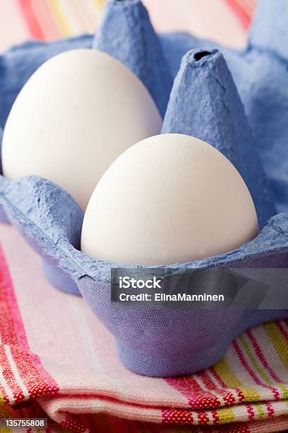 White Eggs Stock Photo - Download Image Now - Animal Egg, Blue, Box - Container