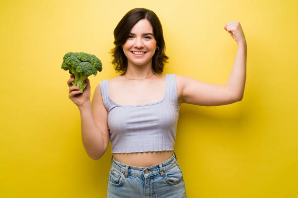 istock Young woman on a balanced diet 1357559119