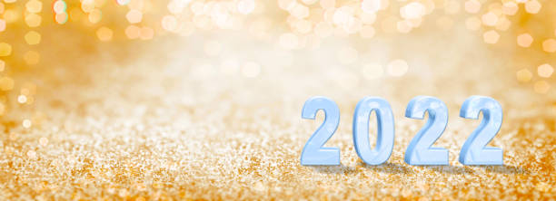 istock Happy New Year Background. Start to 2022. 3D illustration 1357561676