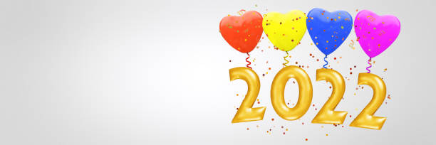 istock Happy New Year Background. Start to 2022. 3D illustration 1357561680