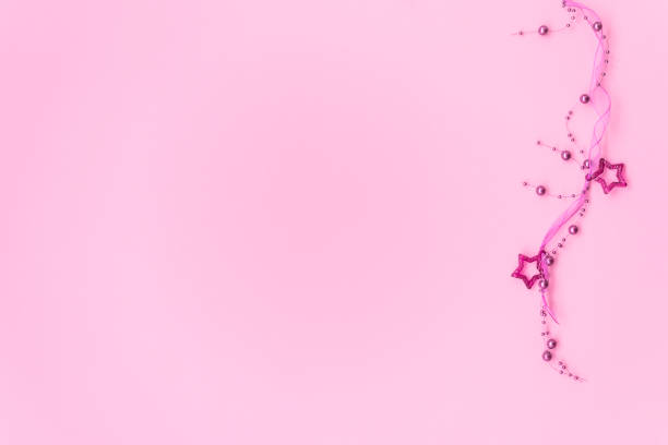 istock Pink christmas background with copy space 1357569965