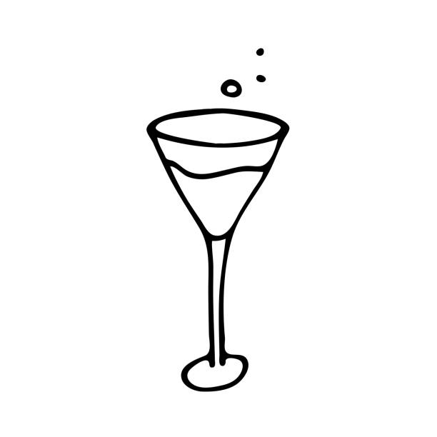 drukować - martini cocktail christmas blue stock illustrations