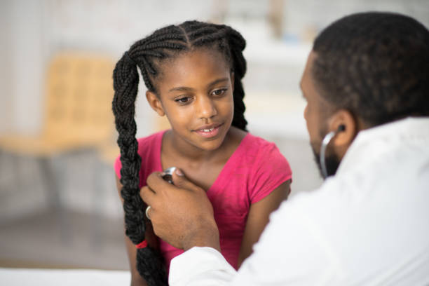 istock Little Girl Having a Check-Up 1357576953