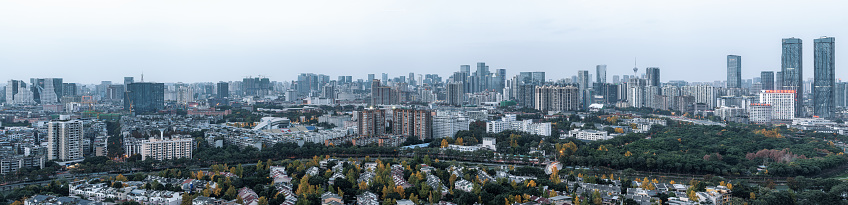 Cloudy panorama of Chengdu