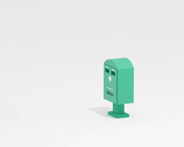 istock Taiwan public postbox, vintage post box isometric voxel 1357585691