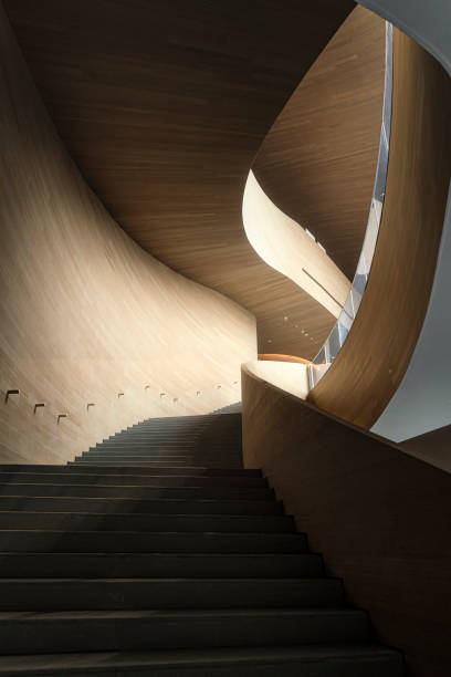 istock Stairs inside wooden buildings 1357588461