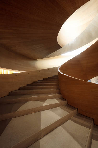Low angle view of spiral staircase