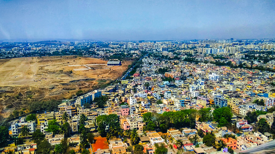 Aerial ahot of Hadapsar, Pune from a glider.
