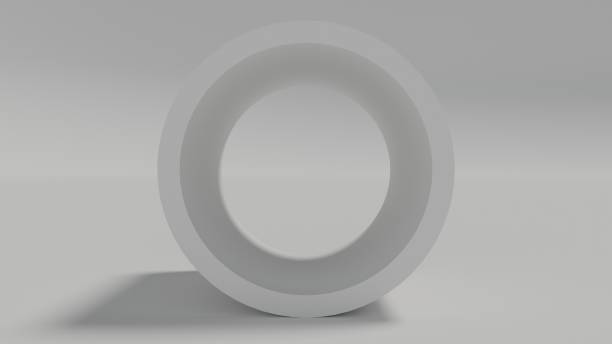 istock Short Tube in White Studio Eye Level Straight On 1357598055