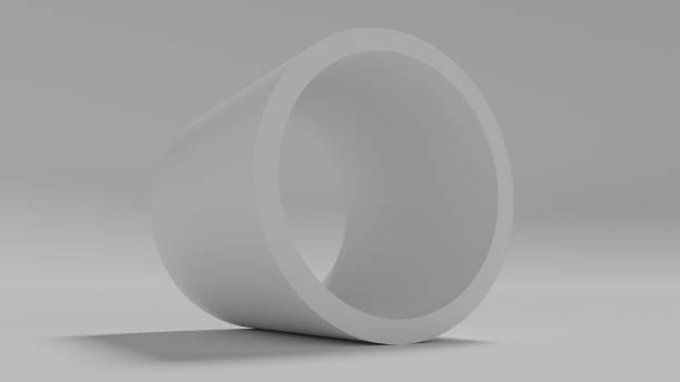 istock Short Tube in White Studio Low Angle Quarter Turn 1357598058