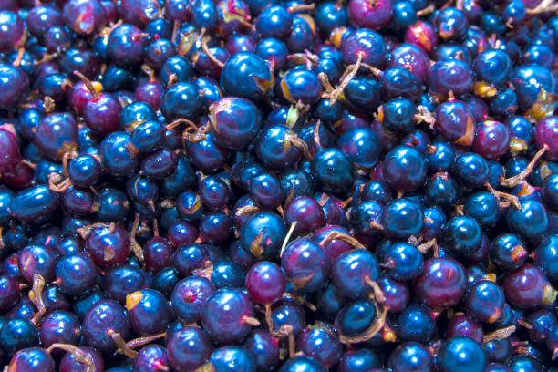 istock Background of currant berries. Currants prepared for jam cooking 1357599890