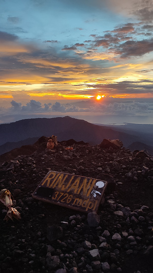 Peak Rinjani Stock Photo - Download Image Now - Adventure, Cloud - Sky ...