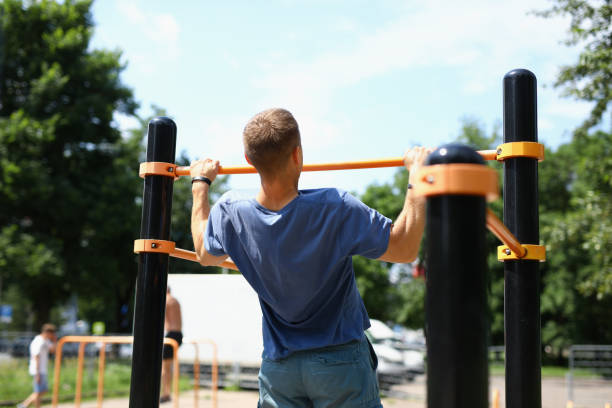 Adult man in park