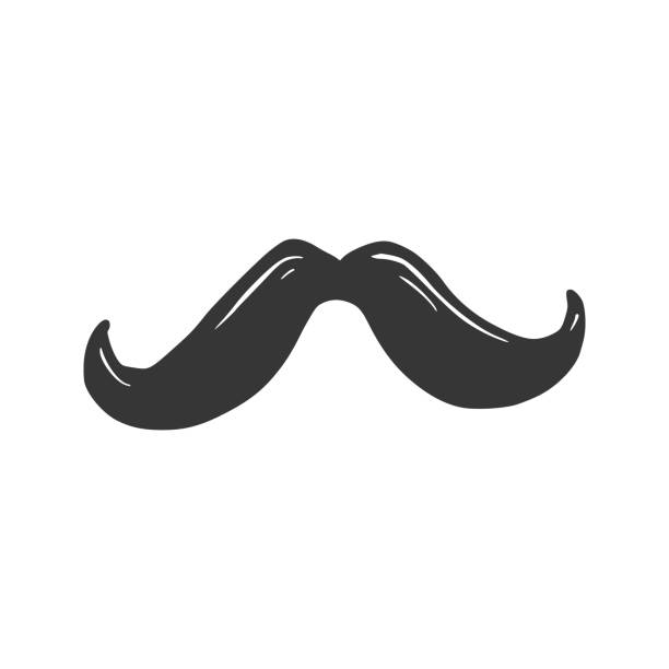 Moustache doodle icon. Hand drawn Moustache doodle icon. Hand drawn doodle sketch style. Drawing line simple mouth beard. Isolated vector illustration. animal whisker stock illustrations