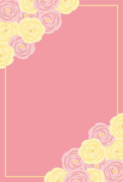 vector background with roses for banners, cards, flyers, social media wallpapers, etc. vector background with roses for banners, cards, flyers, social media wallpapers, etc. リボン stock illustrations