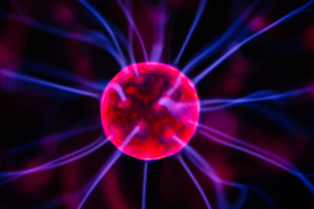 istock closeup of plasma lamp, globe 1357630737