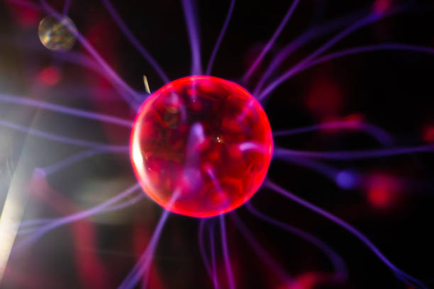 istock closeup of plasma lamp, globe 1357630801