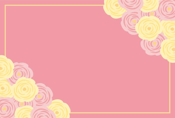 vector background with roses for banners, cards, flyers, social media wallpapers, etc. vector background with roses for banners, cards, flyers, social media wallpapers, etc. リボン stock illustrations