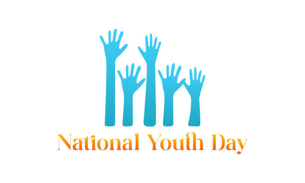 National youth day vector template. January 12 design for national youth day theme. National youth day vector template. January 12 design for national youth day theme. national youth day 12 january stock illustrations