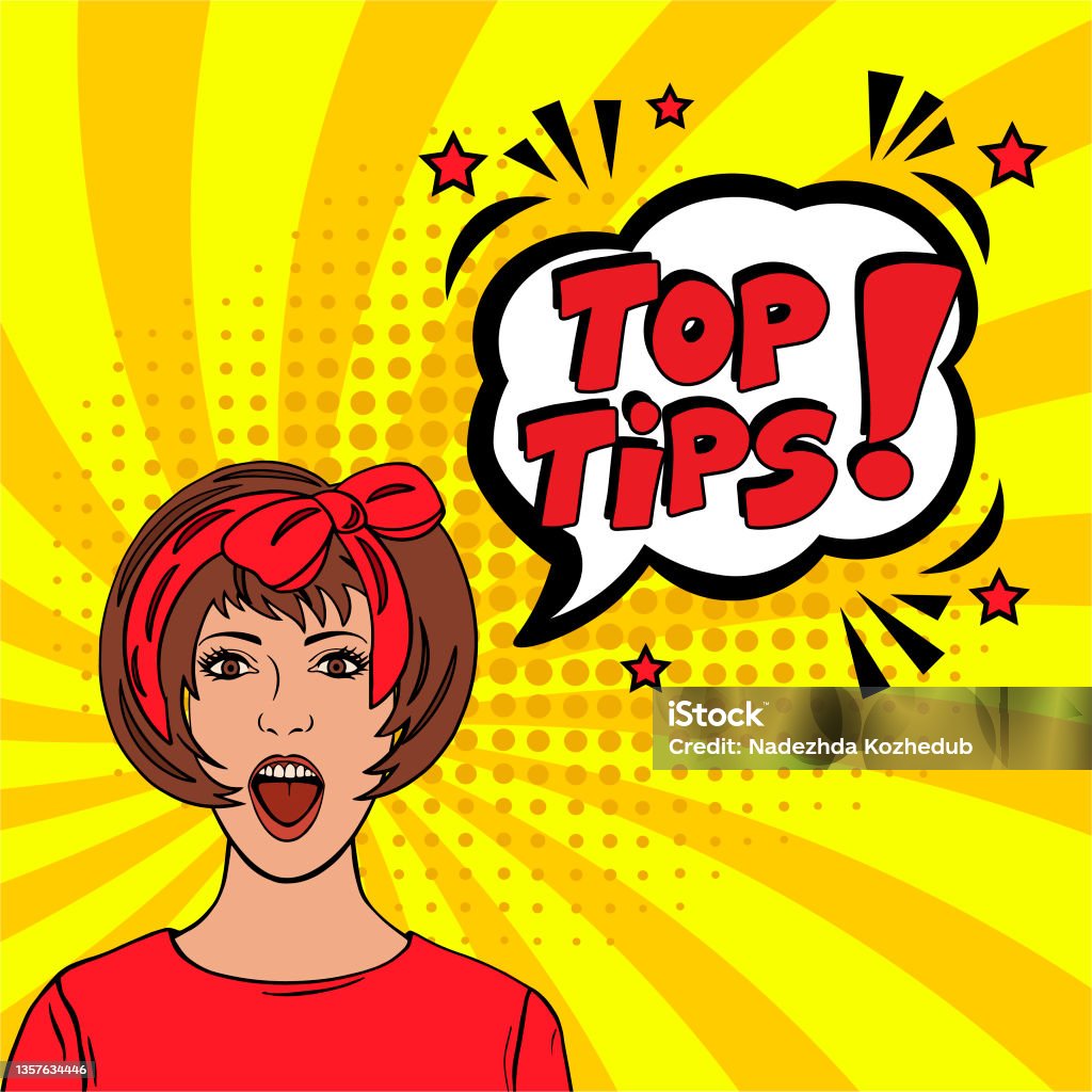 Top Tips Comic Book Explosion With Text Top Tips向量圖形及更多卡通圖片 - iStock
