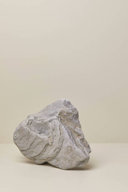 istock Nature scene with natural gray stone pedestal 1357634909