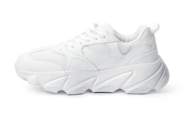 istock One white sneaker shoe isolated on white 1357636695
