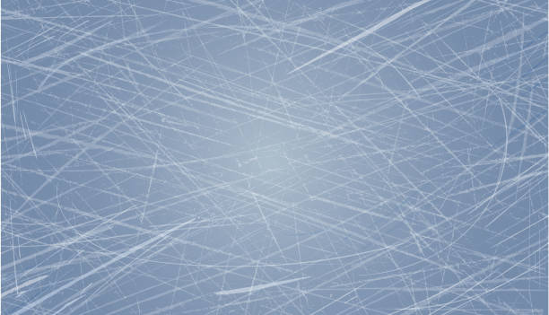 tekstura powierzchni lodowiska. zimowe tło z niebieskim lodem. tapeta na boisko do hokeja, arena do jazdy na łyżwach. ilustracja wektorowa - ice rink stock illustrations