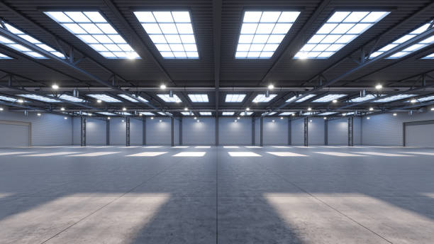 istock 3D render of empty exhibition space. backdrop for exhibitions and events. Tile floor. Marketing mock up. 1357645973