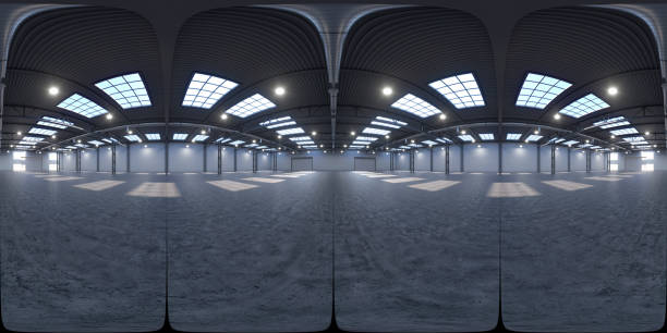 Full spherical hdri panorama 360 degrees of empty exhibition space. backdrop for exhibitions and events. Tile floor. Marketing mock up. 3D render illustration Full spherical hdri panorama 360 degrees of empty exhibition space. backdrop for exhibitions and events. Tile floor. Marketing mock up. 3D render illustration 360 degree view stock pictures, royalty-free photos & images