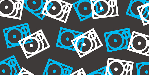 Turn Table Pattern Turntable Pattern Background Wallpaper Stock Illustration - Download ...
