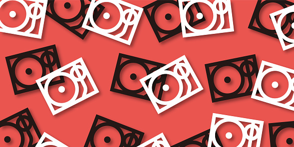 Turn Table Pattern Turntable Pattern Background Wallpaper Stock Illustration - Download ...