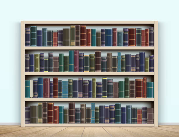 istock Vintage books on a wooden bookshelf indoors. 1357652349