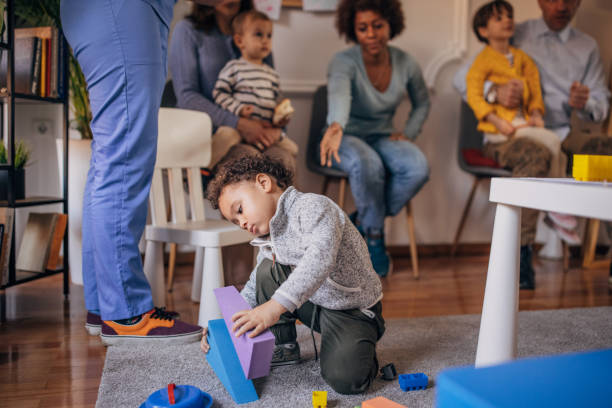 istock Kid playing in pediatrician waiting room 1357658442