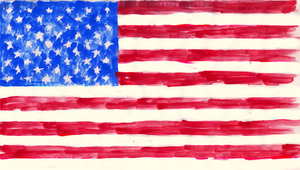 istock painted grungy american flag, stars and stripes on white background 1357660756