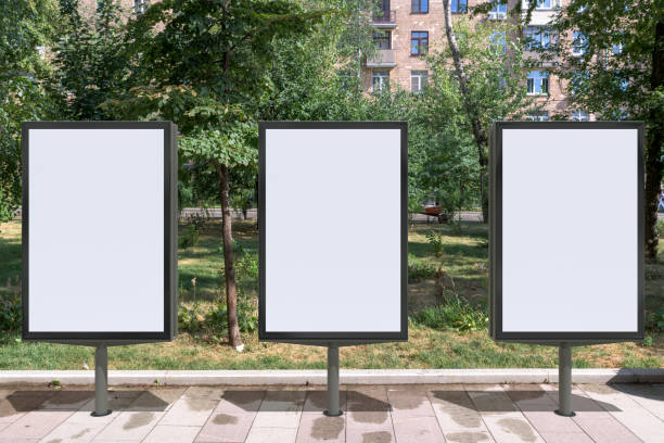 istock Three street poster billboards mock up. 1357669740