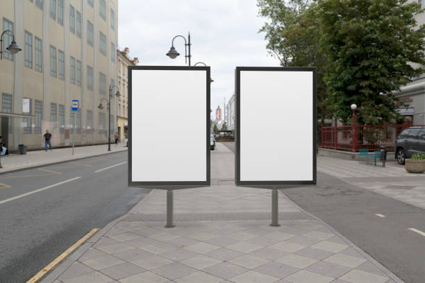 istock Two street poster billboards mock up. 1357669918